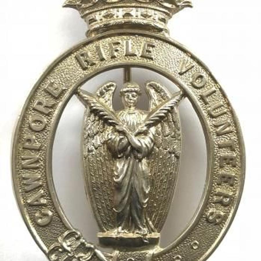 Indian Army. Cawnpore Rifle Volunteers pre 1903 pagri badge.