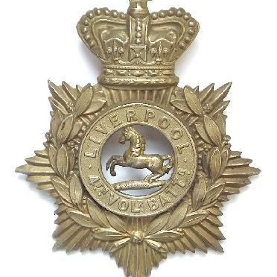 4th VB King’s Liverpool Regiment Victorian NCO’s helmet plate