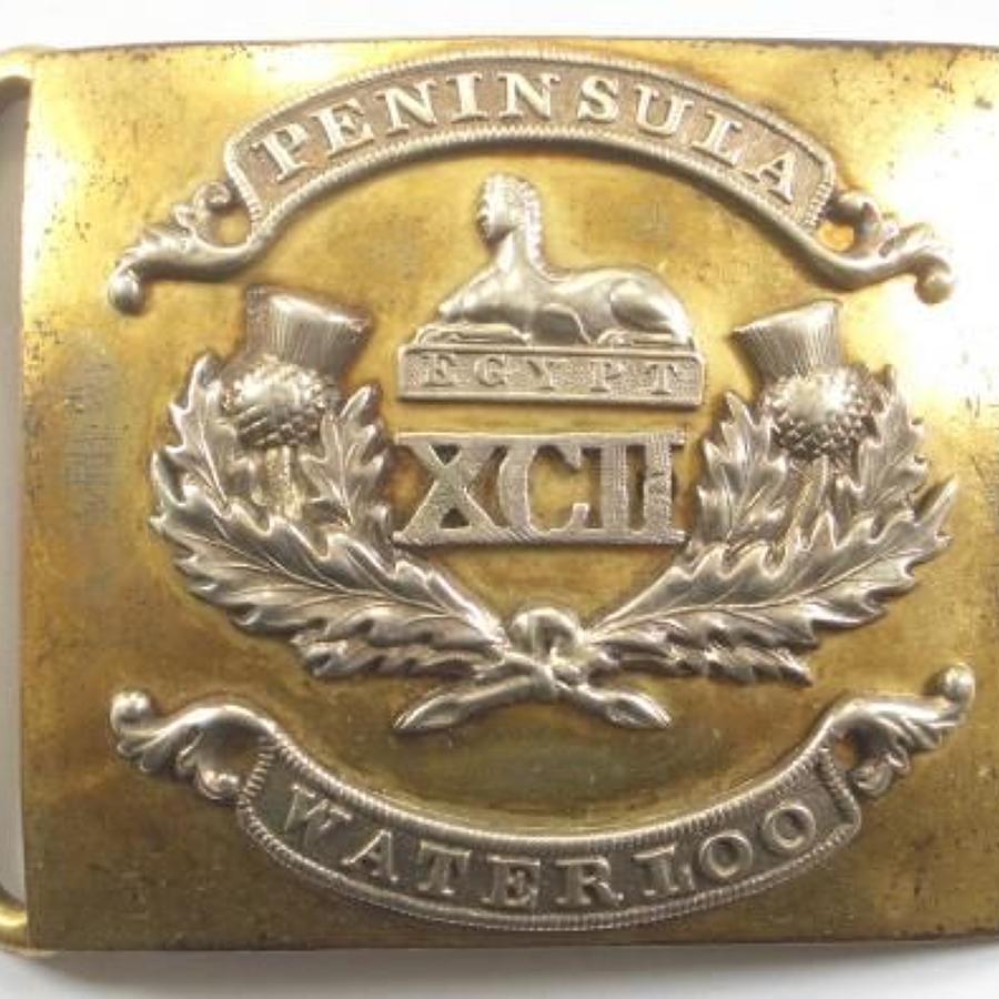 92nd (Gordon Highlanders) Victorian Officer’s waist belt clasp