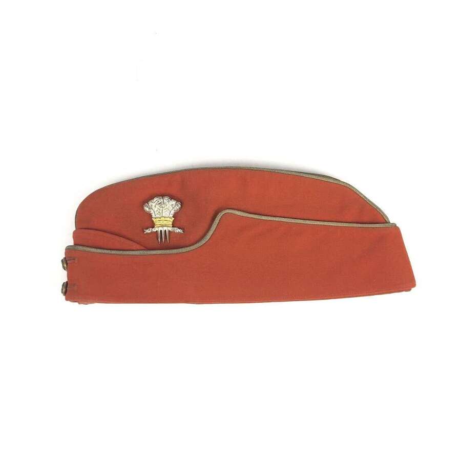 10th Hussars Officer's Scarlet Field Service Side Cap.