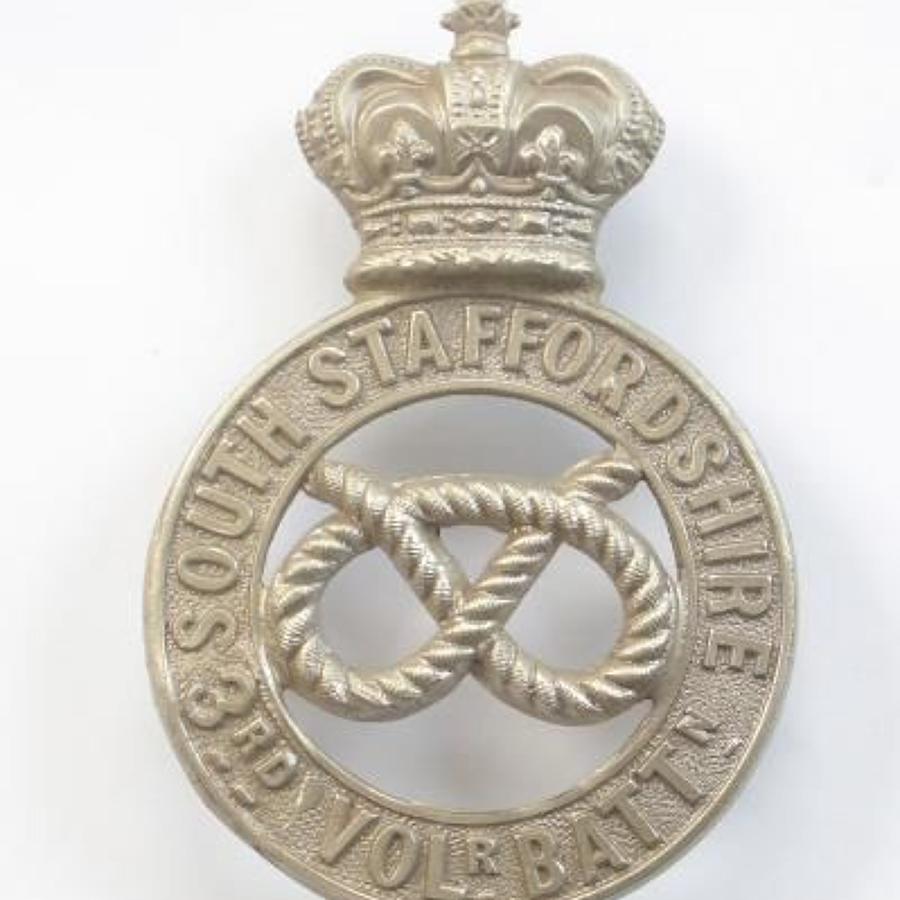 3rd VB South Staffordshire Regiment Victorian OR’s glengarry badge c