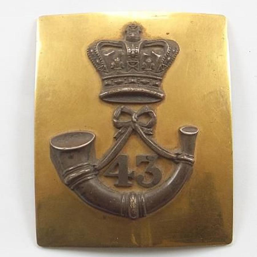 43rd Foot (Monmouthshire) Officer’s pre 1855 shoulder belt plate