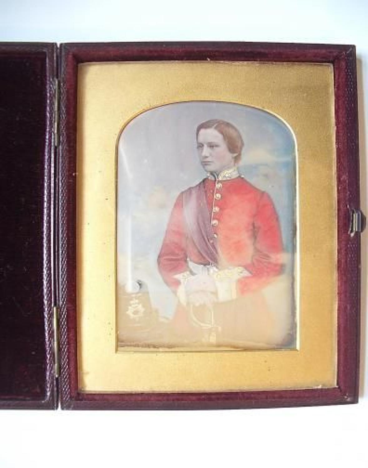Victorian 19th century Ambrotype photograph of an Infantry Officer.
