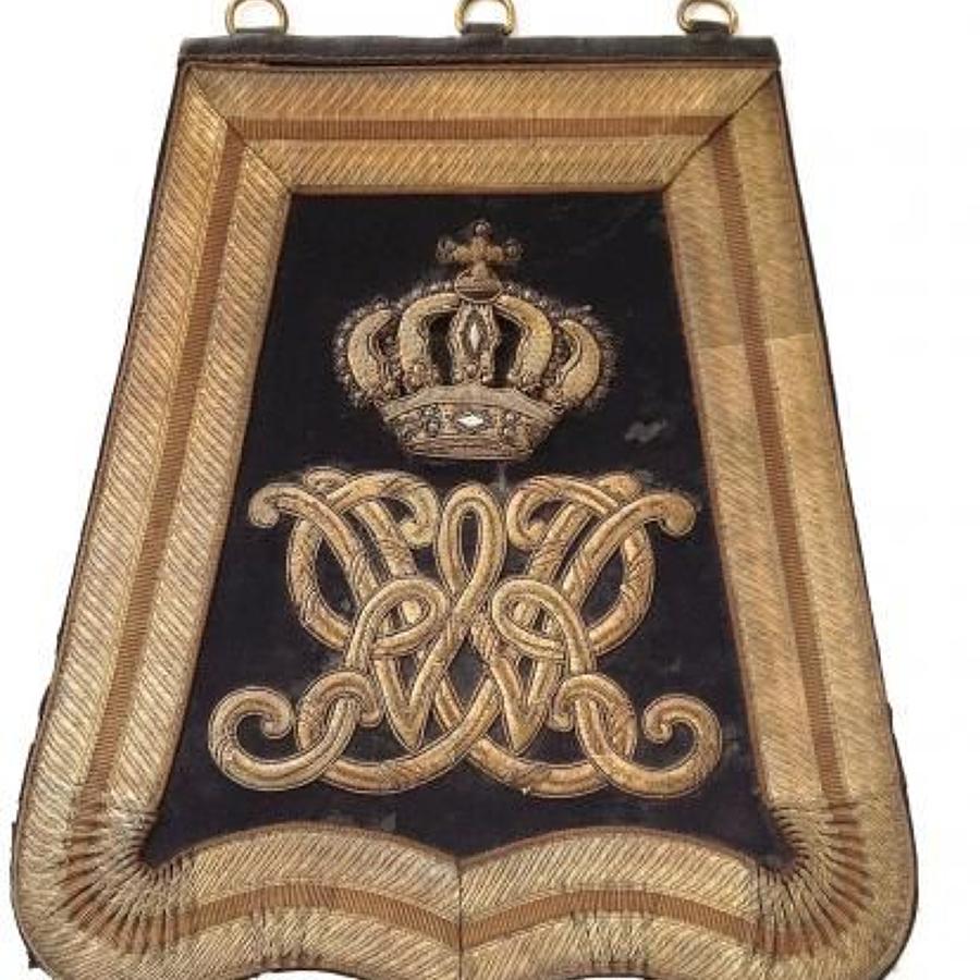 William IV  Yeomanry Officer's Full Dress Sabretache circa 1830-37.