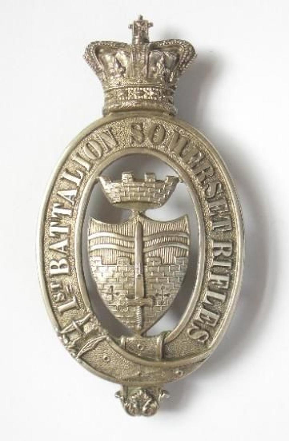 1st Bn. Somerset Rifles Victorian Officer’s pouch belt plate.