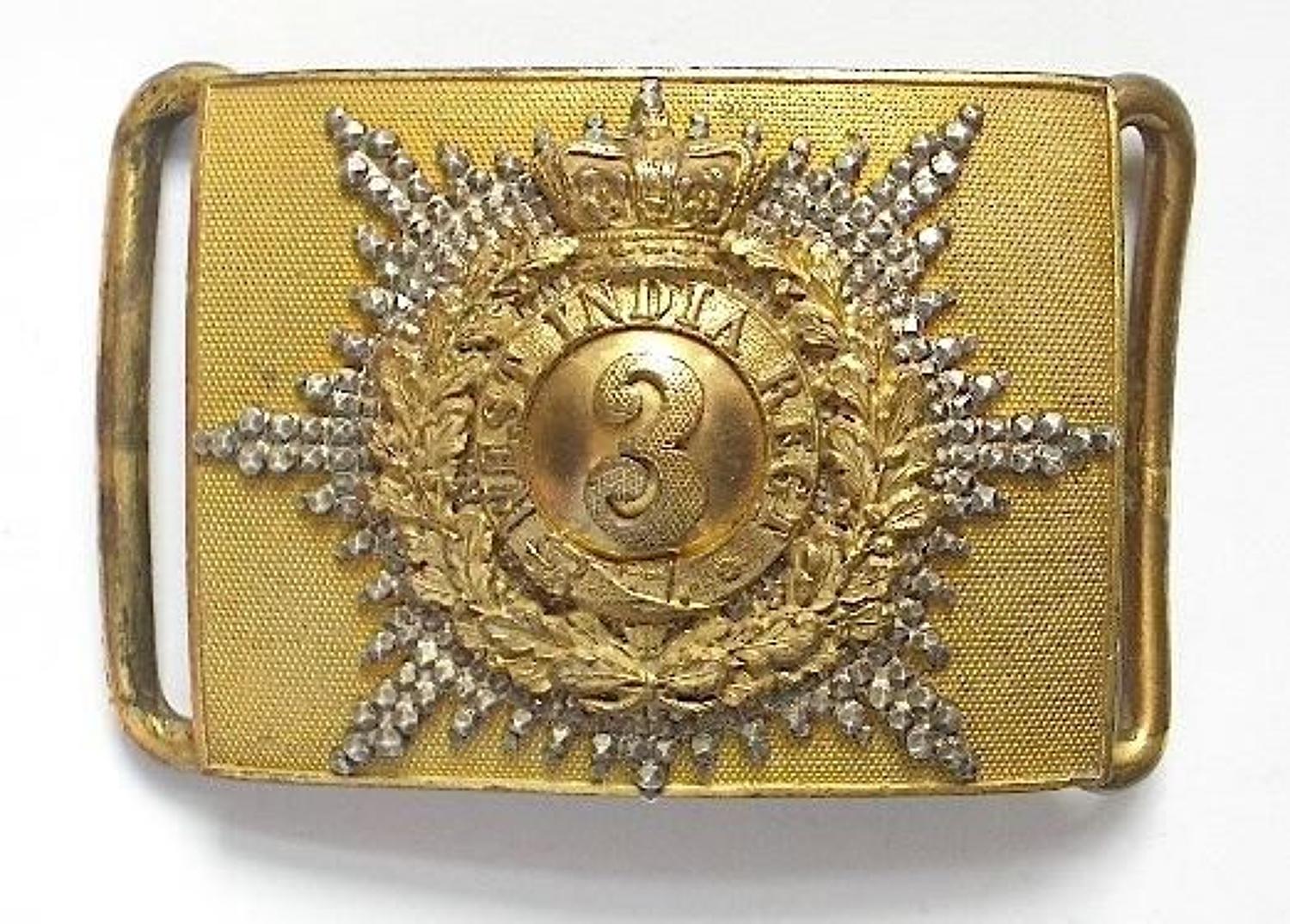 3rd West India Regiment Victorian Field Officer’s Waist Belt Plate