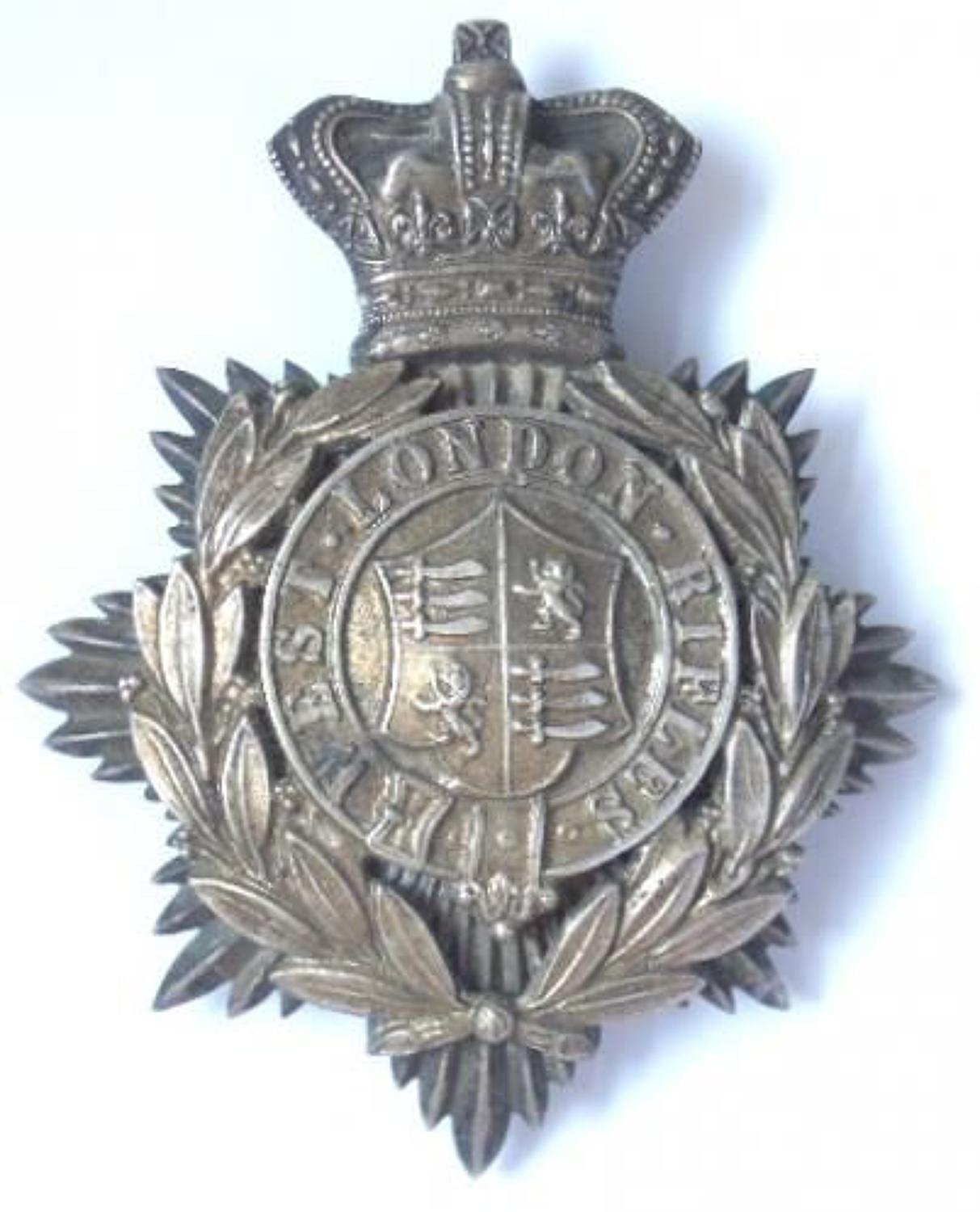 4th West London Rifle Volunteers (Kensington) Officer's shako plate
