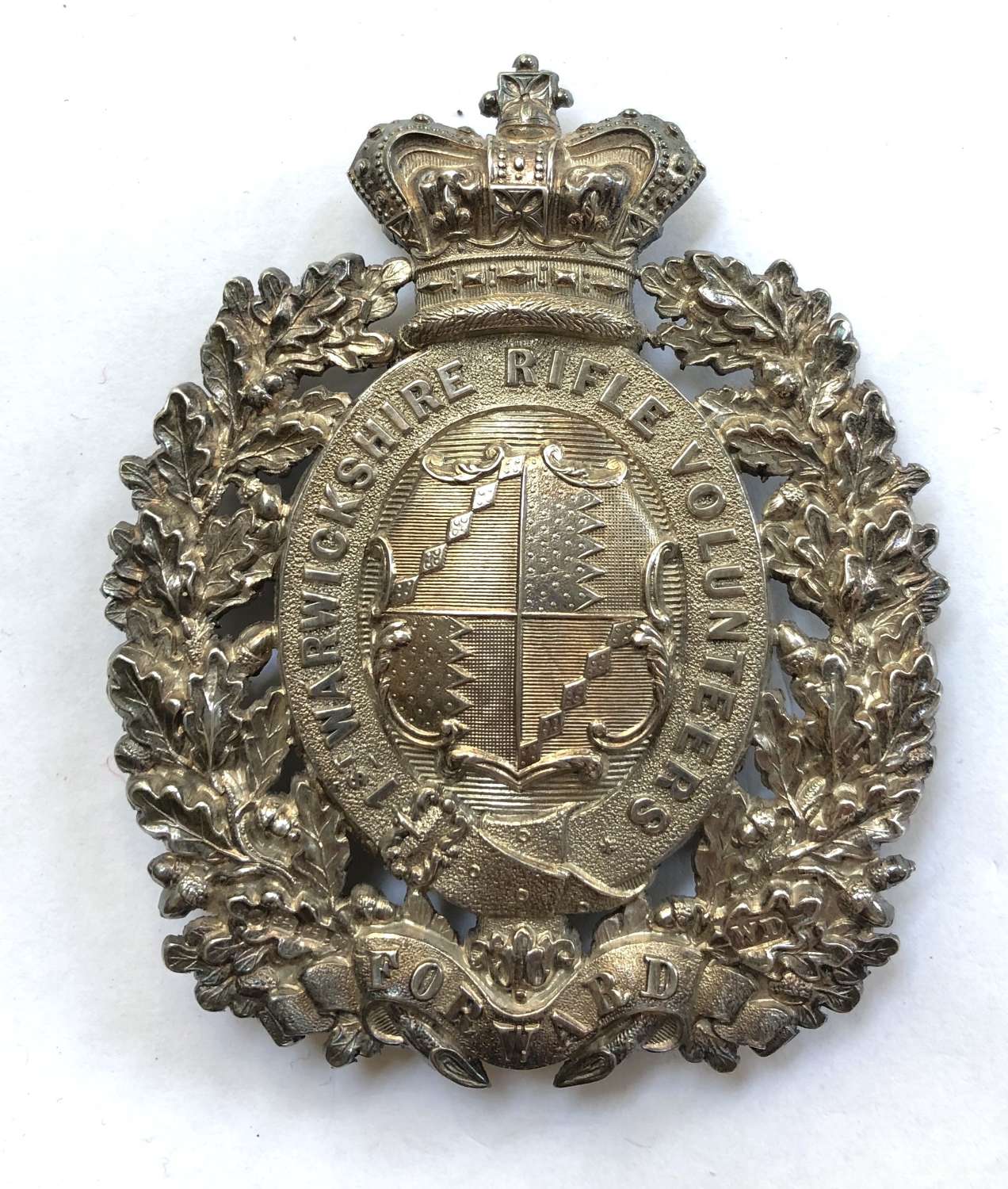1st Warwickshire Rifle Volunteers HM 1870 silver pouch belt plate