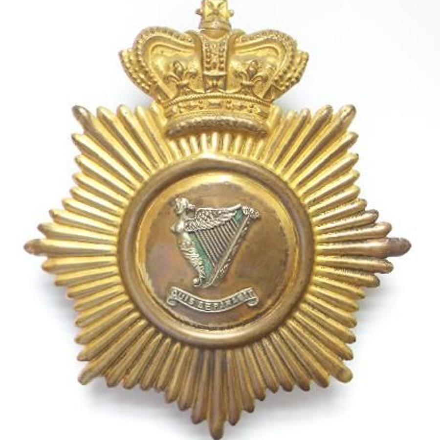 Irish Militia Georgian / William IV Officer’s "belltop" shako plate
