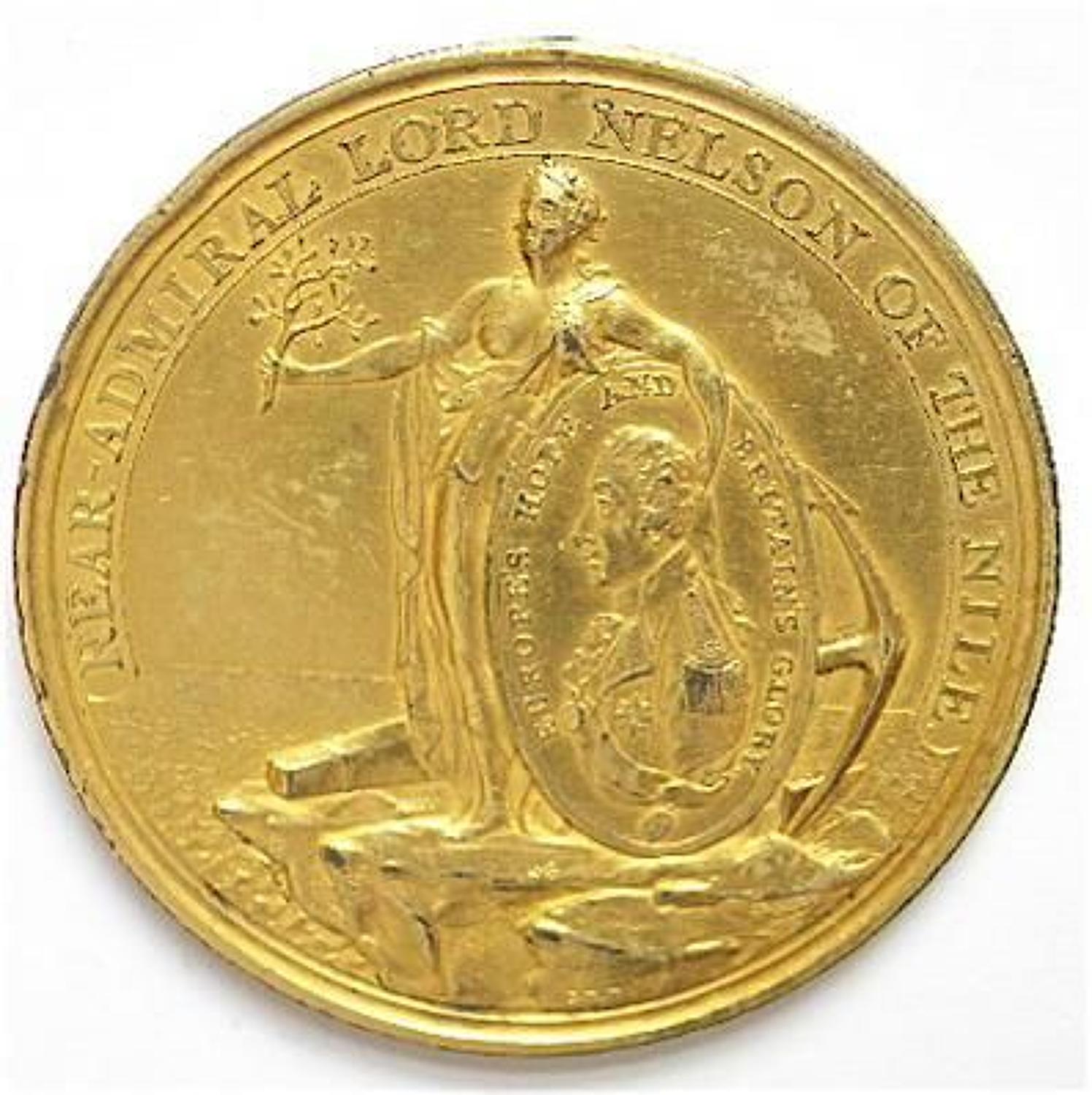 1798 Davison’s Nile Medal in gilt bronze.