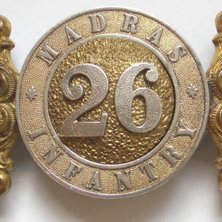 26th Madras Infantry Indian Army Officer’s waist belt clasp