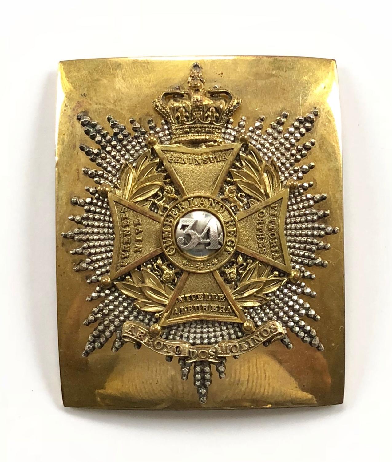 34th (Cumberland) Foot Victorian Officer’s shoulder belt plate