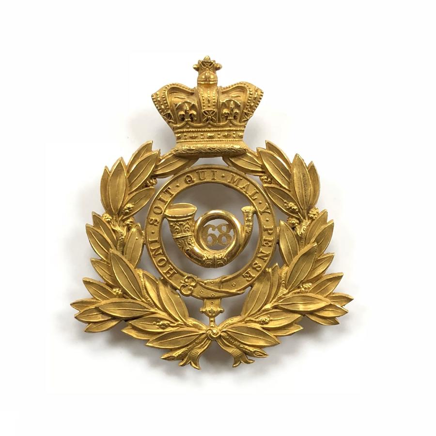 68th (Durham Light Infantry) Regiment Victorian Officer’s shako plat