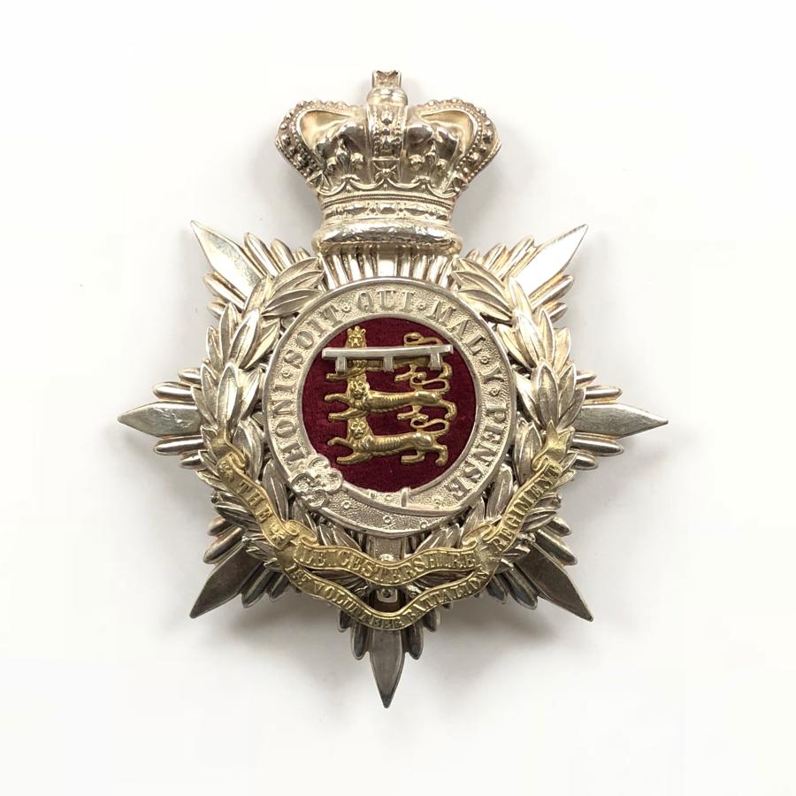 1st VB Leicestershire Regiment Victorian Officer’s 1885 helmet plate
