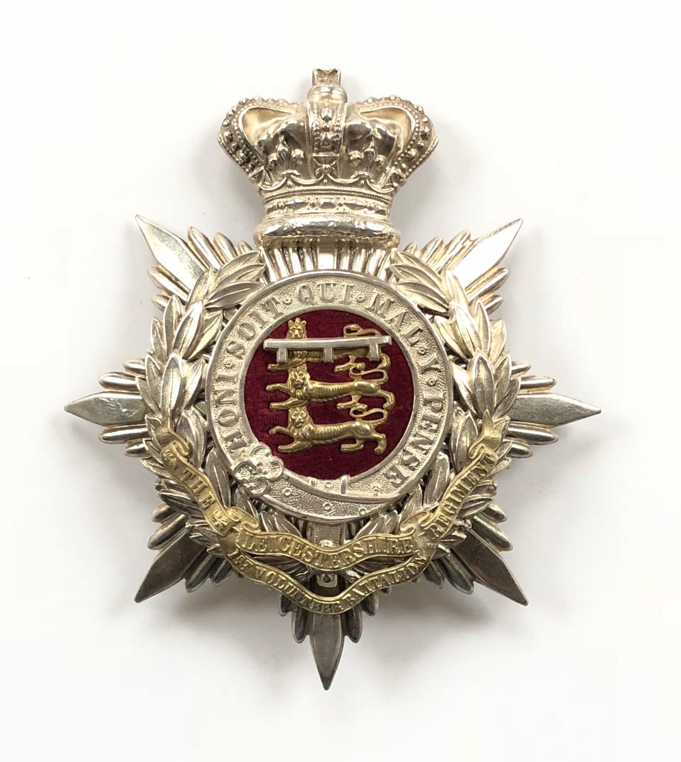 1st VB Leicestershire Regiment Victorian Officer’s 1885 helmet plate