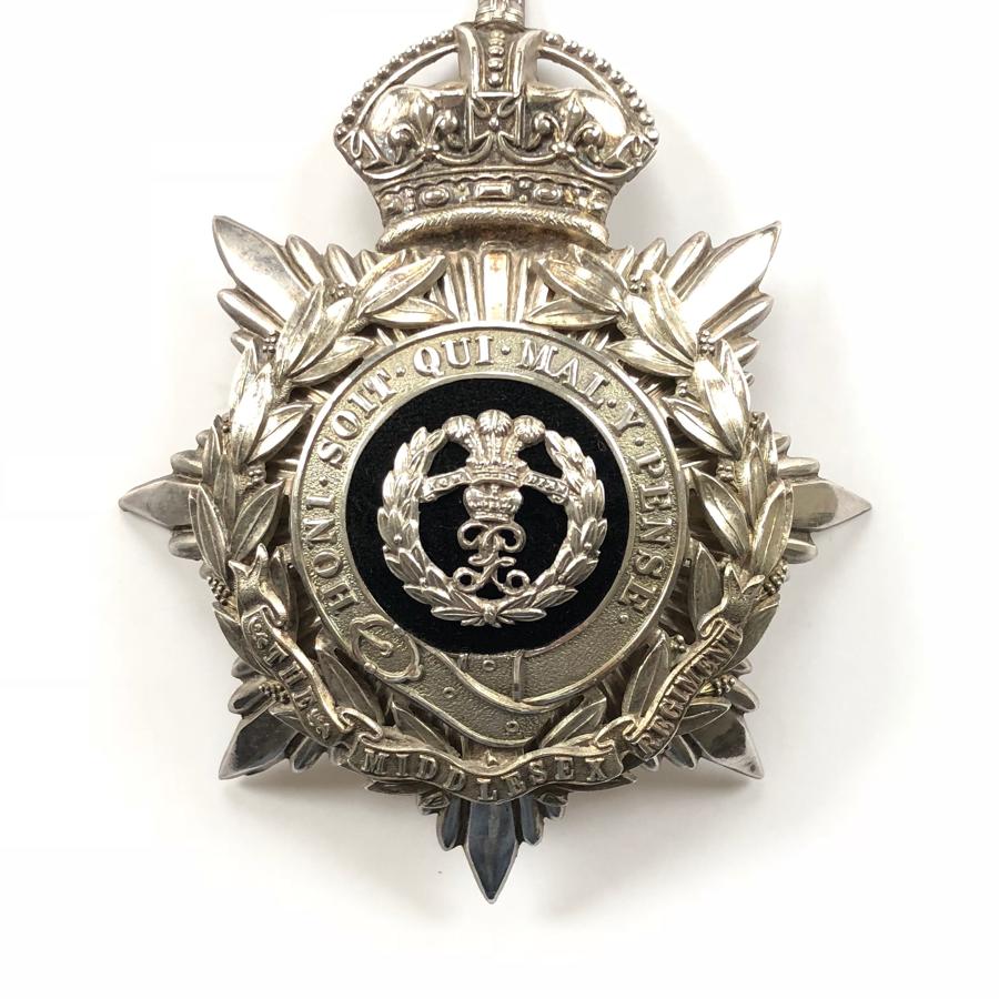 DCO Middlesex Regiment VB Edwardian Officer’s helmet plate.