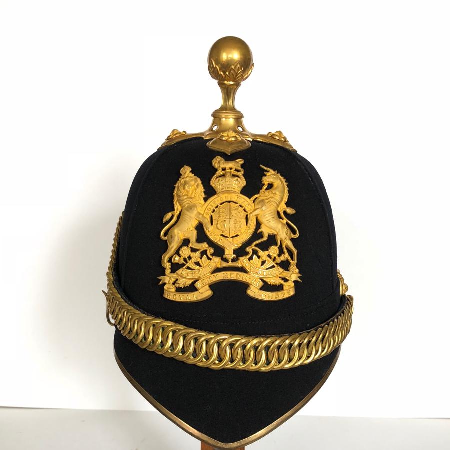 RAMC / Cheshire Regiment Officer’s Home Service Pattern Helmet.
