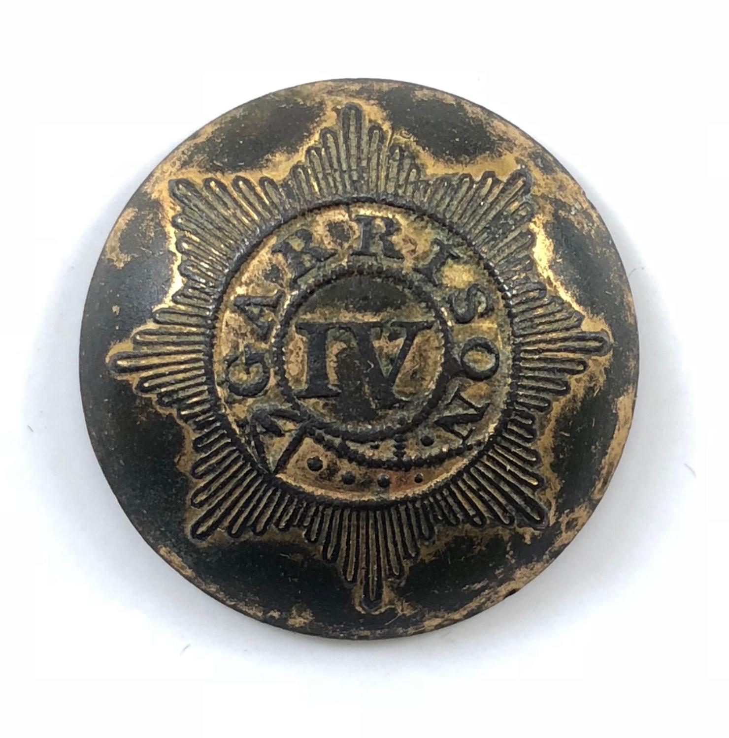 4th Garrison Battalion Georgian Officer’s gilt coatee button