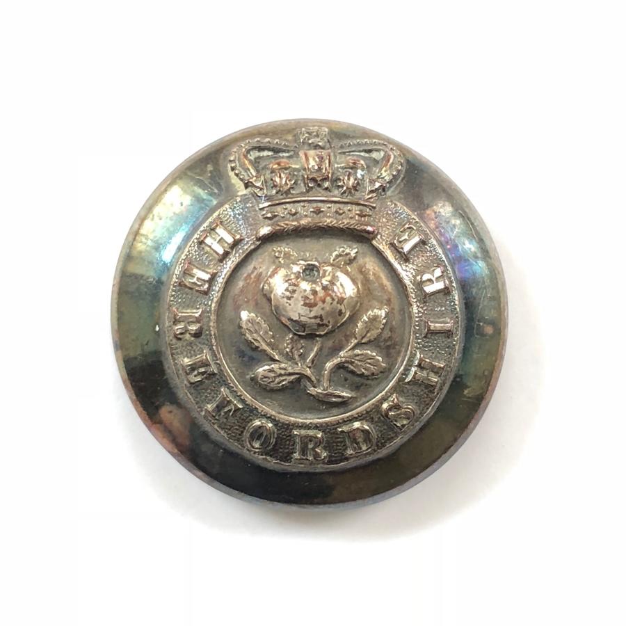 Hereford Militia Officer’s silvered closed-back coatee button