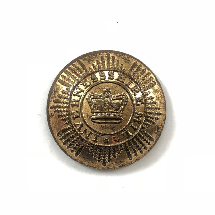 Invernessshire Militia Georgian Officer’s gilt coatee button.