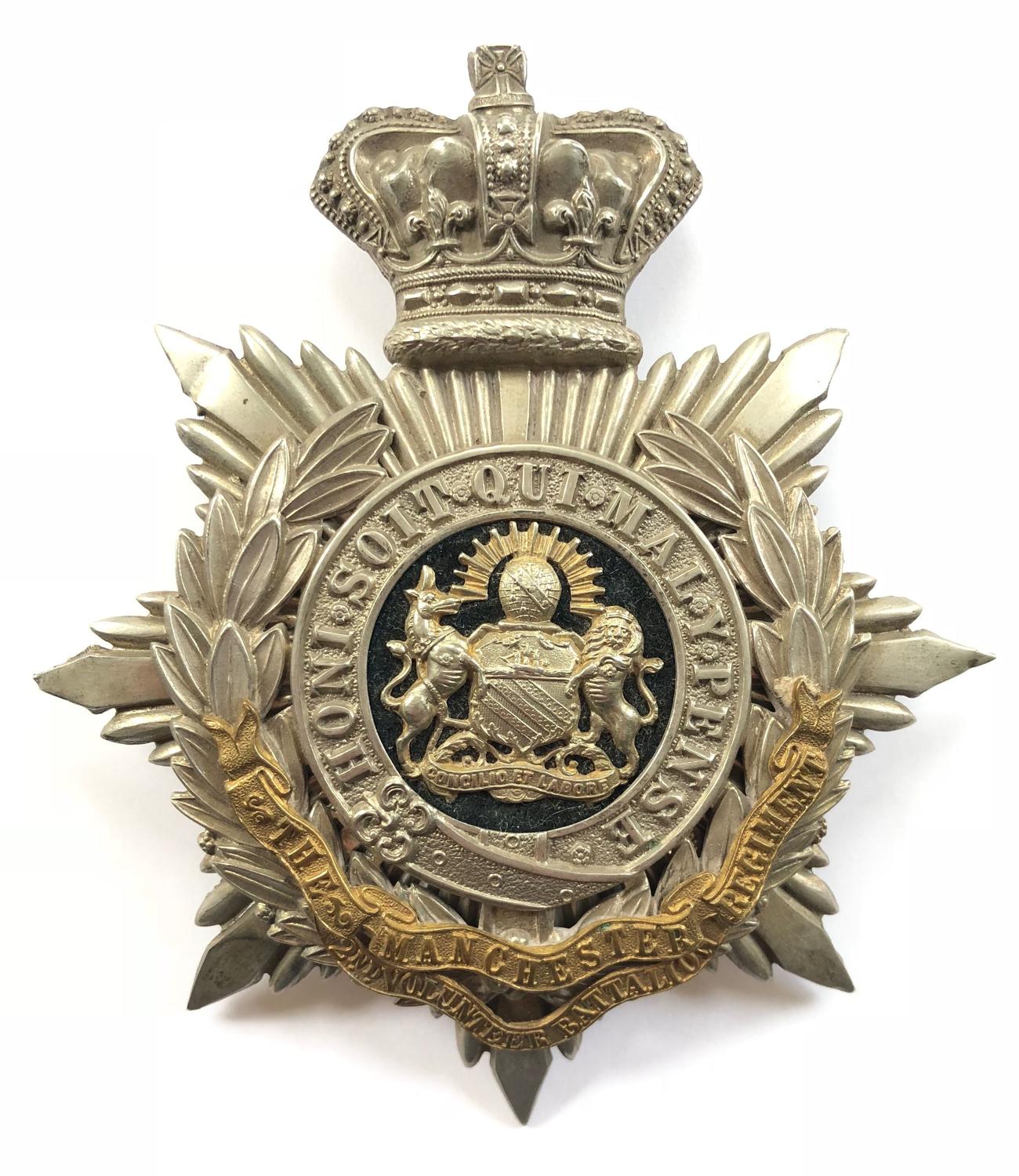 2nd VB Manchester Regiment Victorian Officer’s helmet plate
