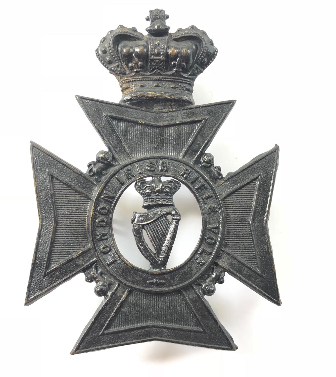 London Irish Rifle Volunteers Victorian OR’s helmet plate