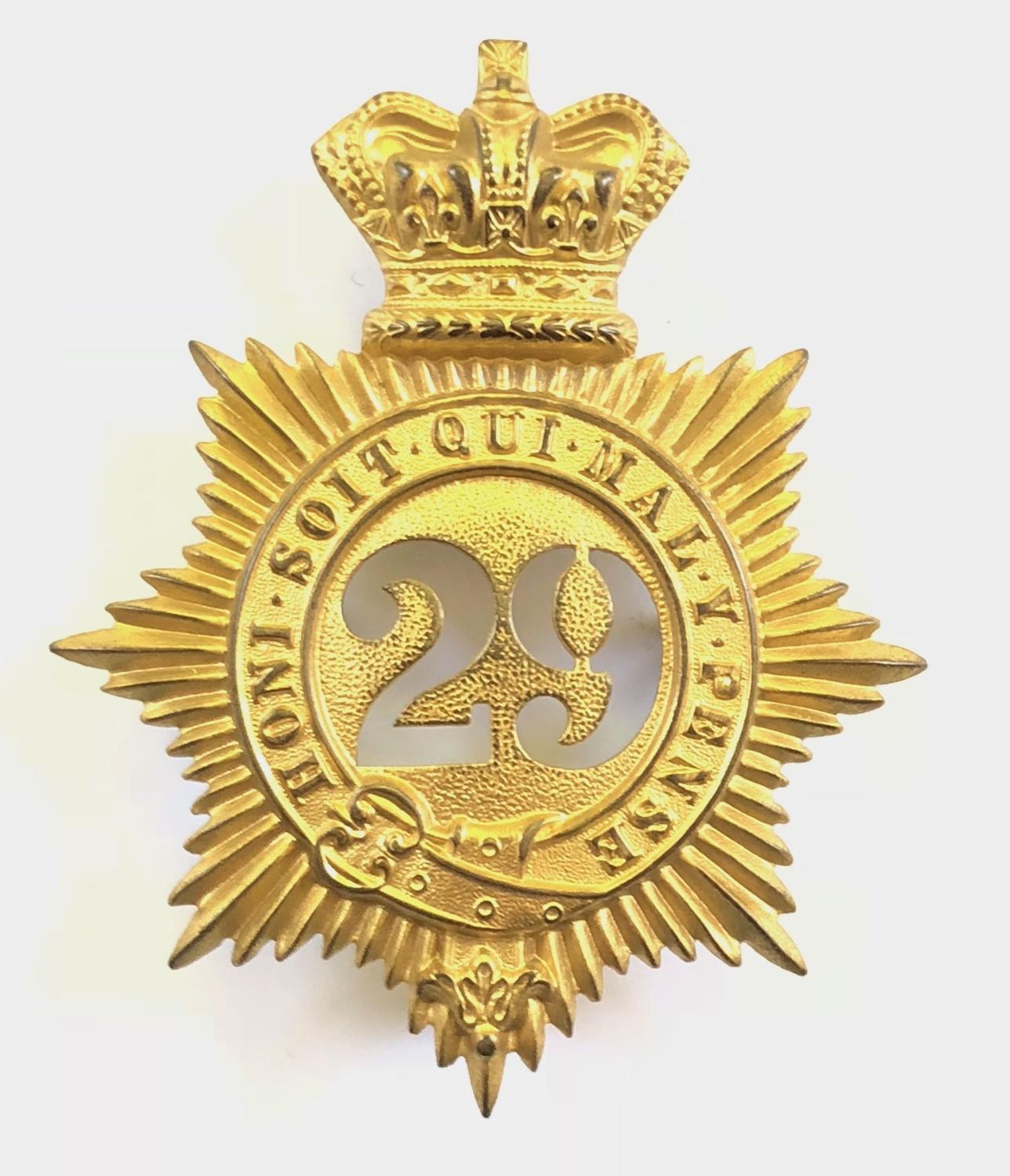 29th (Worcestershire) Foot Victorian senior NCO’s shako plate c1861-