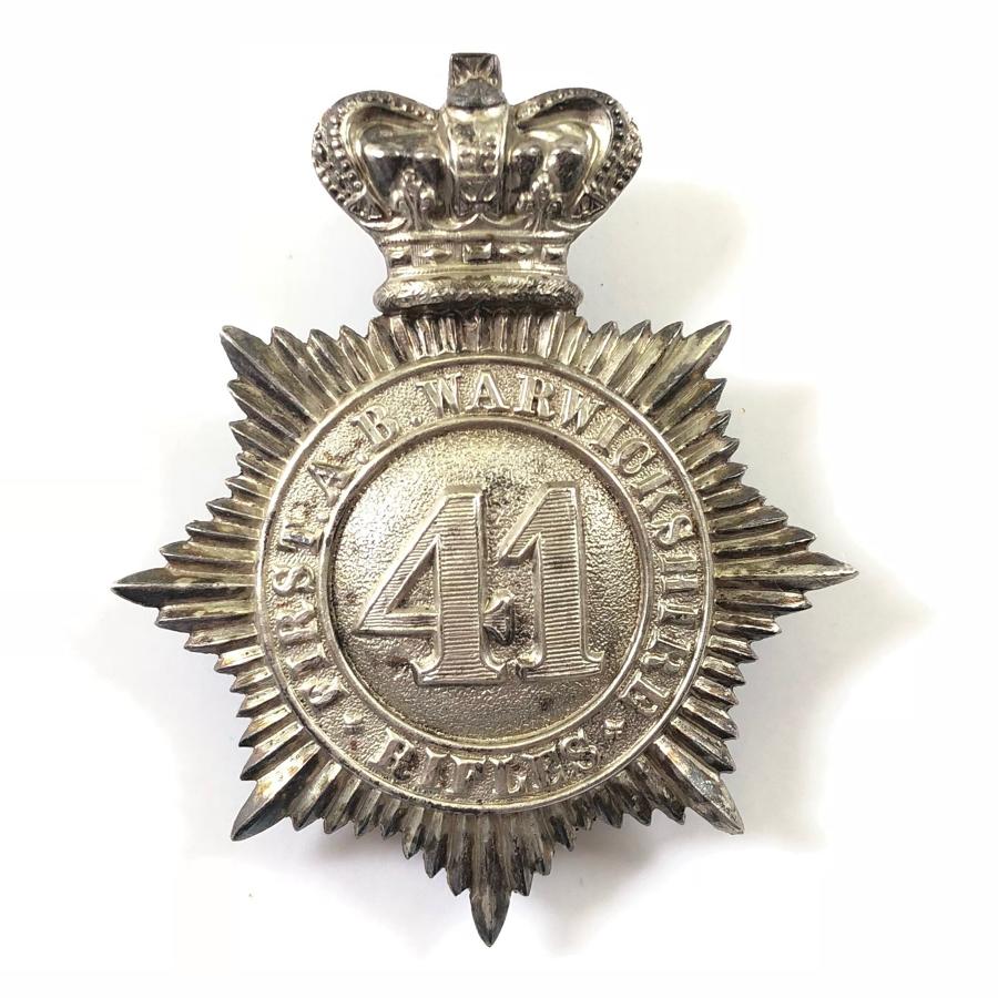 1st Admin Bn. Warwickshire Rifle Vols Victorian Officer’s shako plat