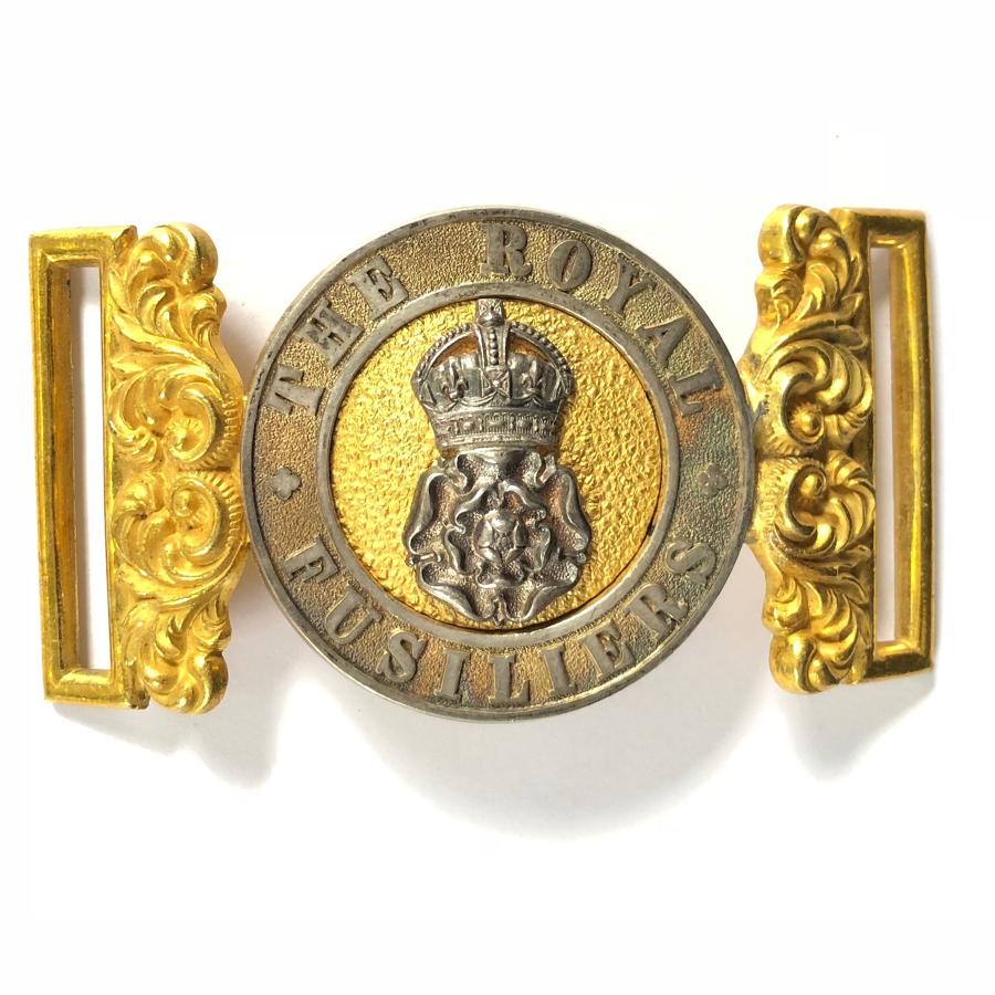 Royal Fusiliers Edwardian Officer’s waist belt clasp 1901/02 only