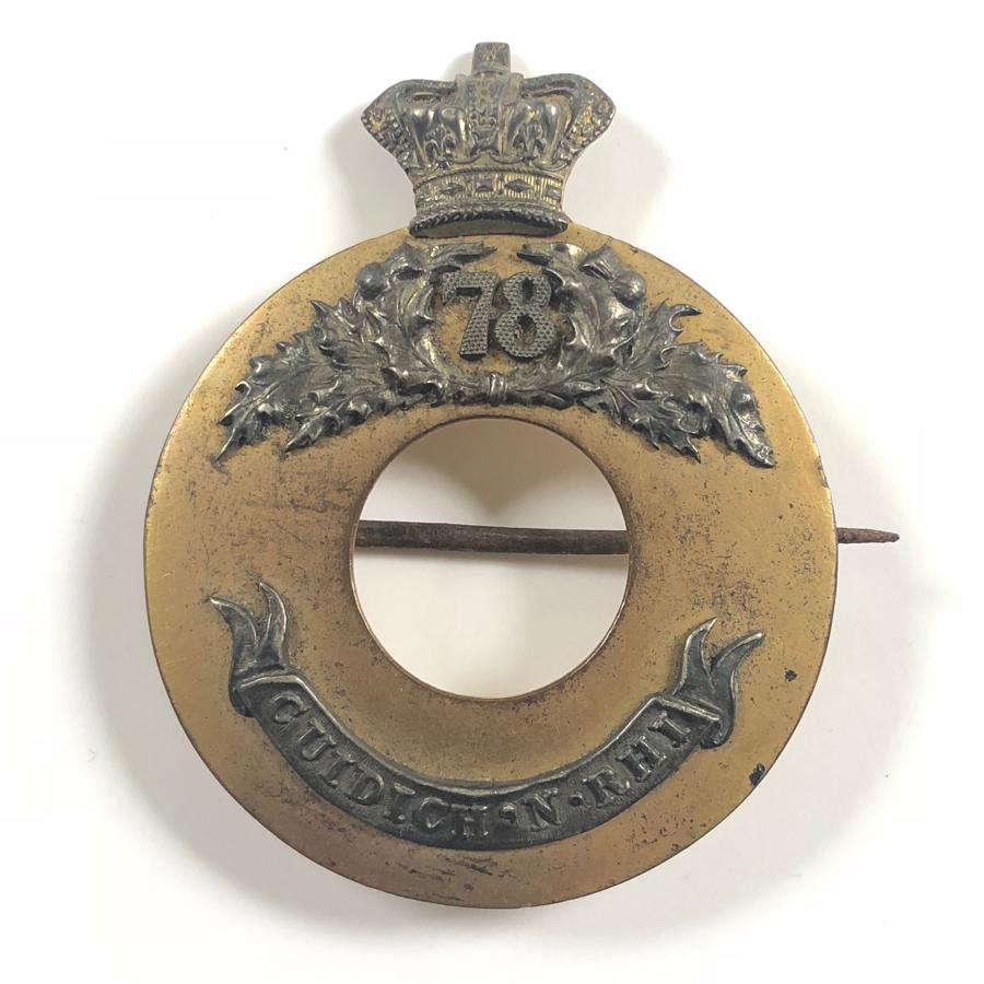 78th Highlanders (Ross-shire) Buffs Victorian Officer’s plaid brooch