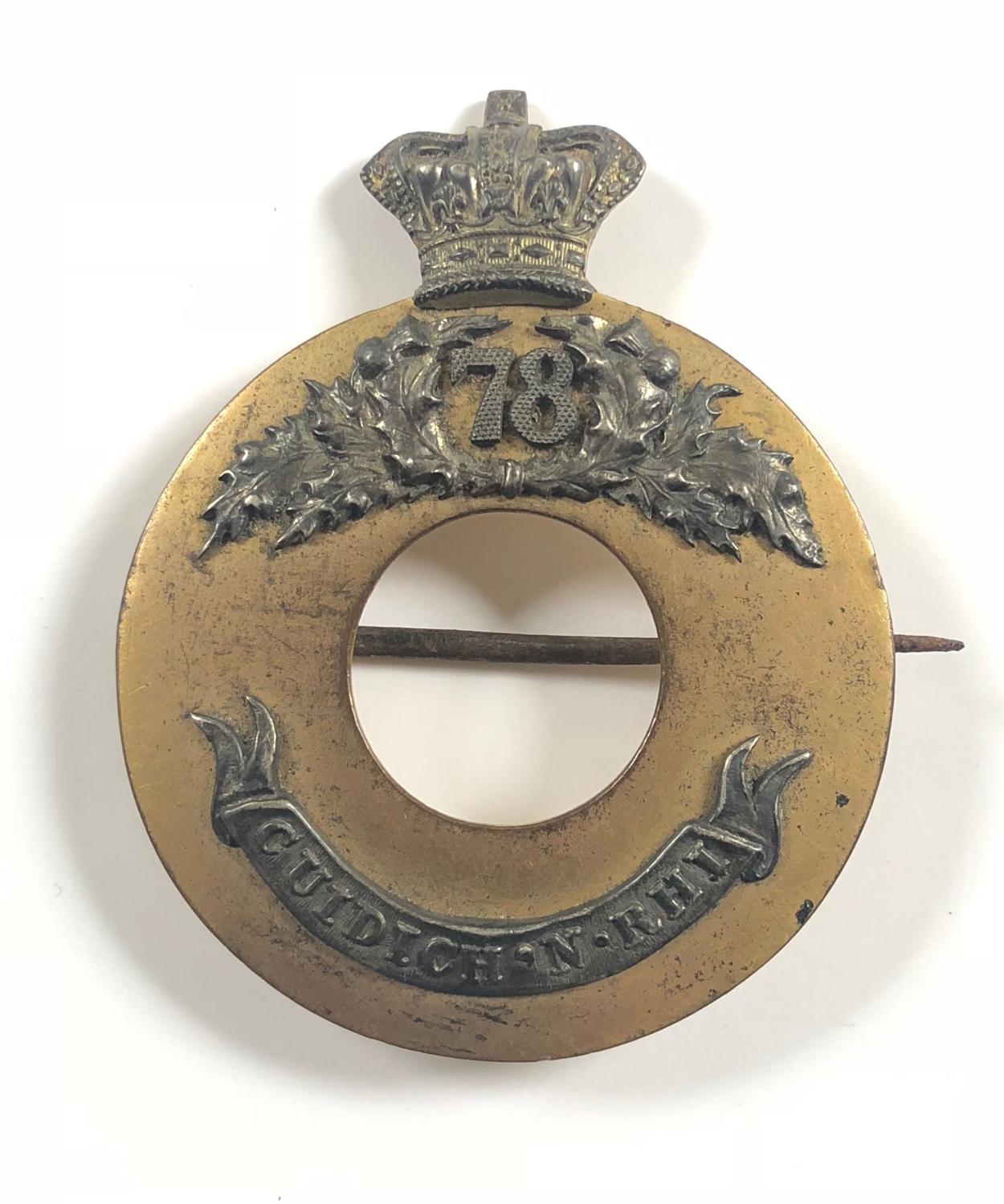 78th Highlanders (Ross-shire) Buffs Victorian Officer’s plaid brooch