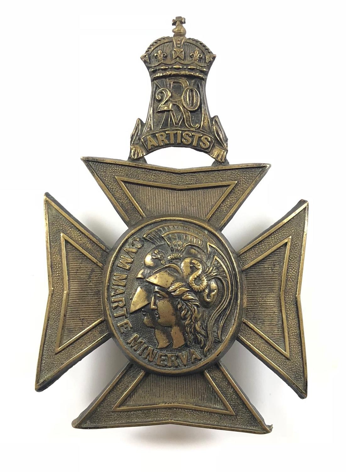 20th Middlesex (Artists) Rifle Volunteers OR’s helmet plate 1880-190