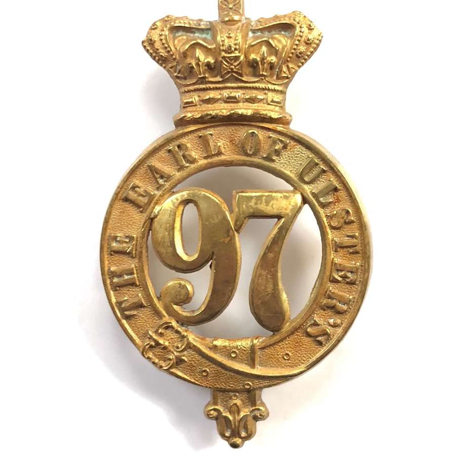 97th (Earl of Ulsters) Regiment Victorian senior NCO glengarry badge