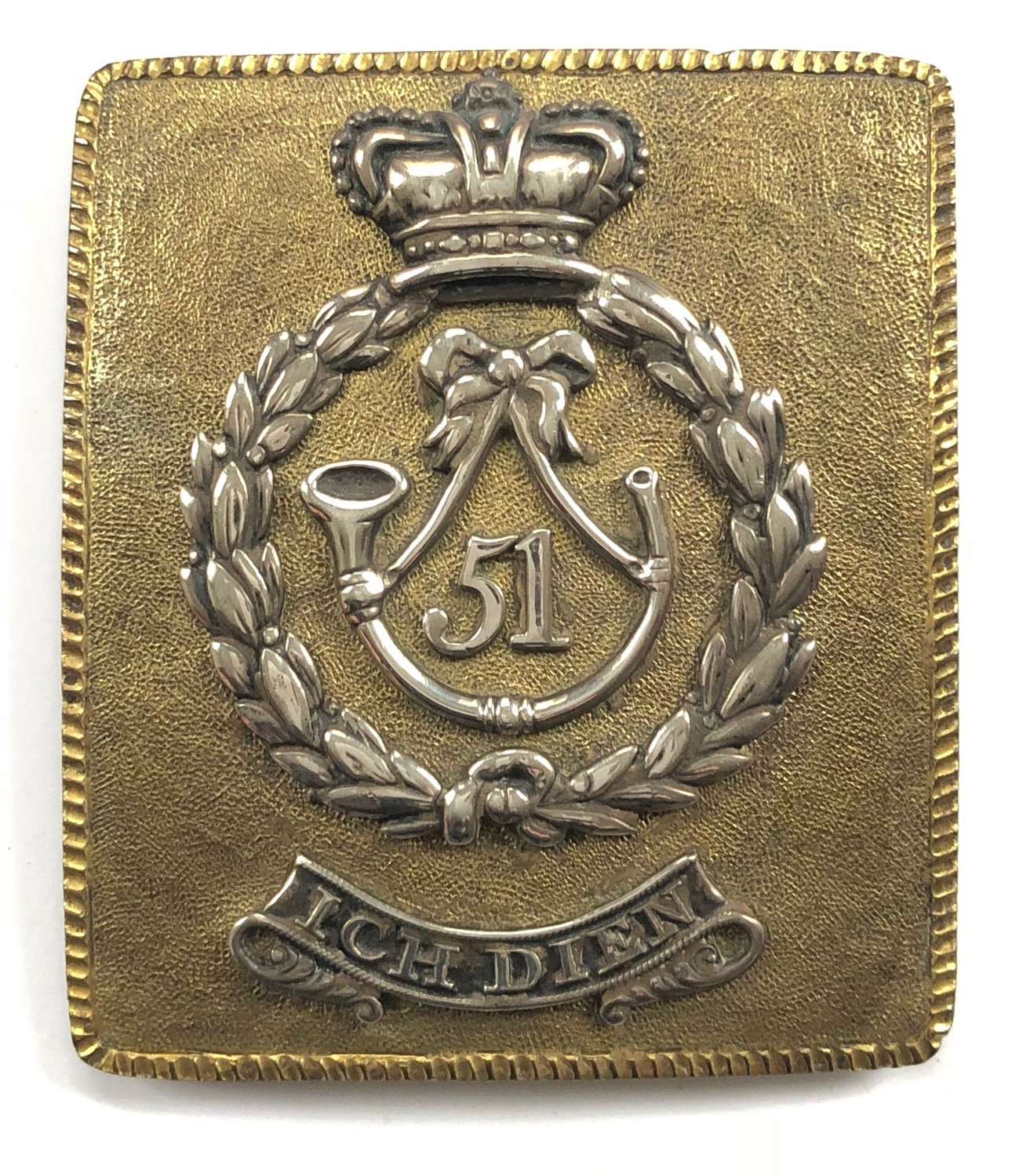 51st (2nd Yorks, W Riding) Officer’s shoulder belt plate c 1821.
