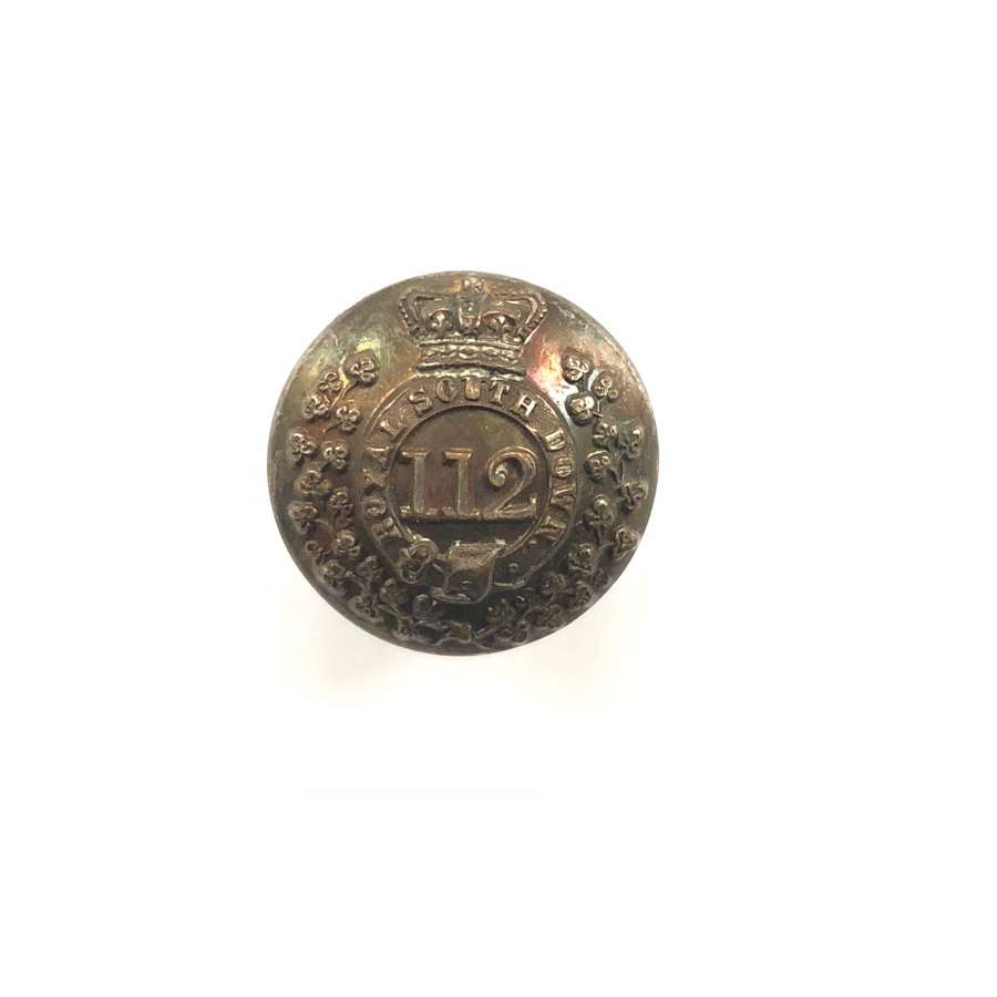 Irish. Royal South Down Militia Victorian Officer’s coatee button