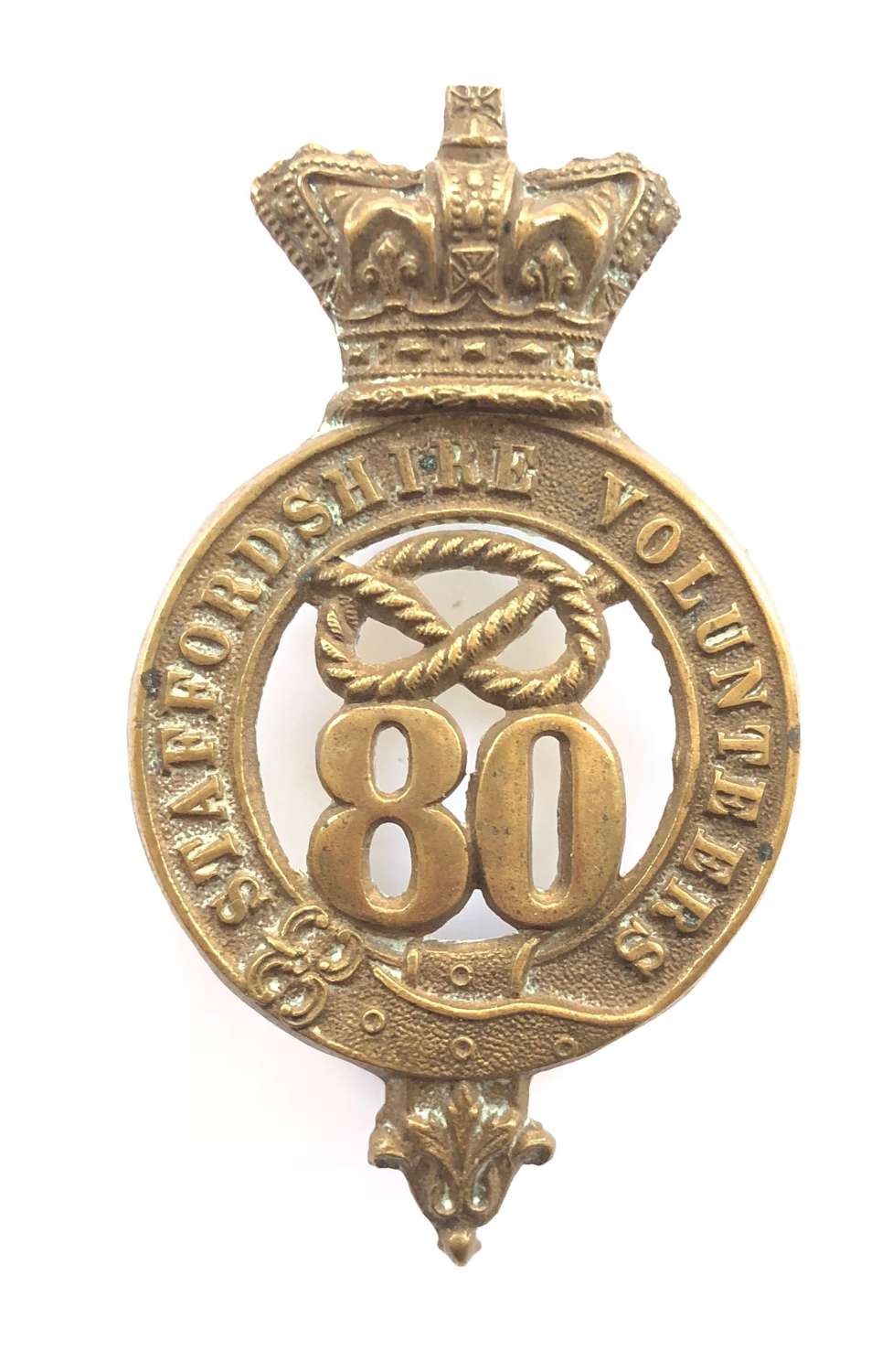 80th (Staffordshire Vols.) Regiment of Foot Victorian glengarry badge