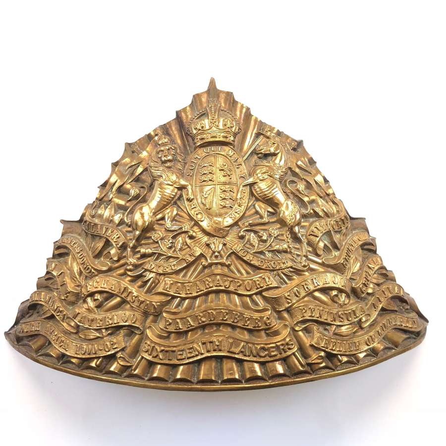 16th Queen’s Royal Lancers OR’s lance cap plate circa 1905-14