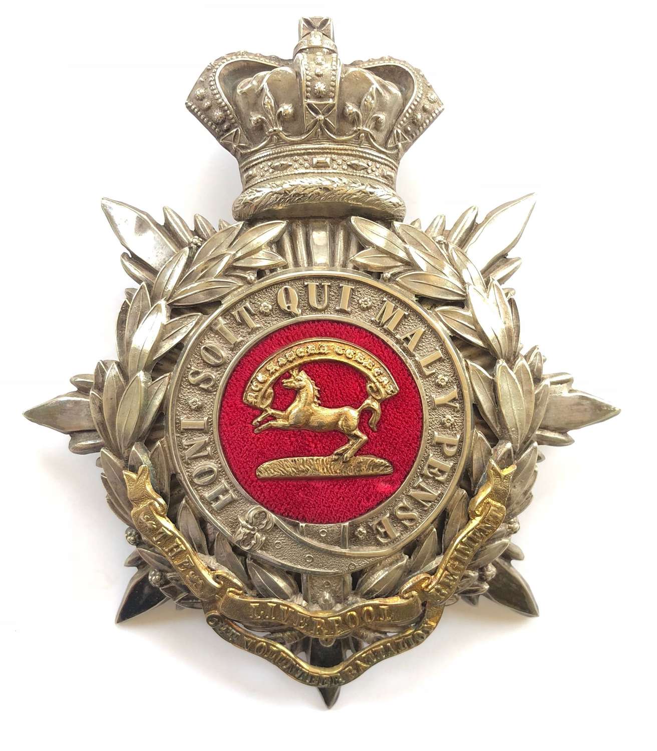 6th VB King’s Liverpool Regiment Victorian Officer’s helmet plate