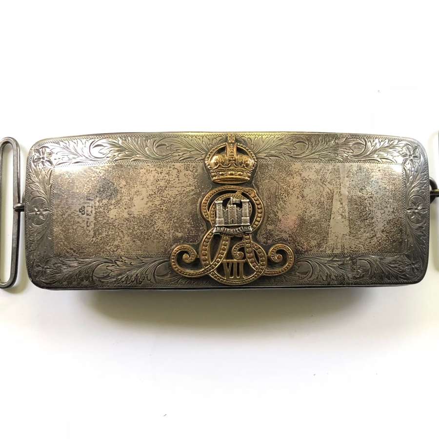 6th Inniskilling Dragoons Edwardian Officer’s 1901 HM silver pouch