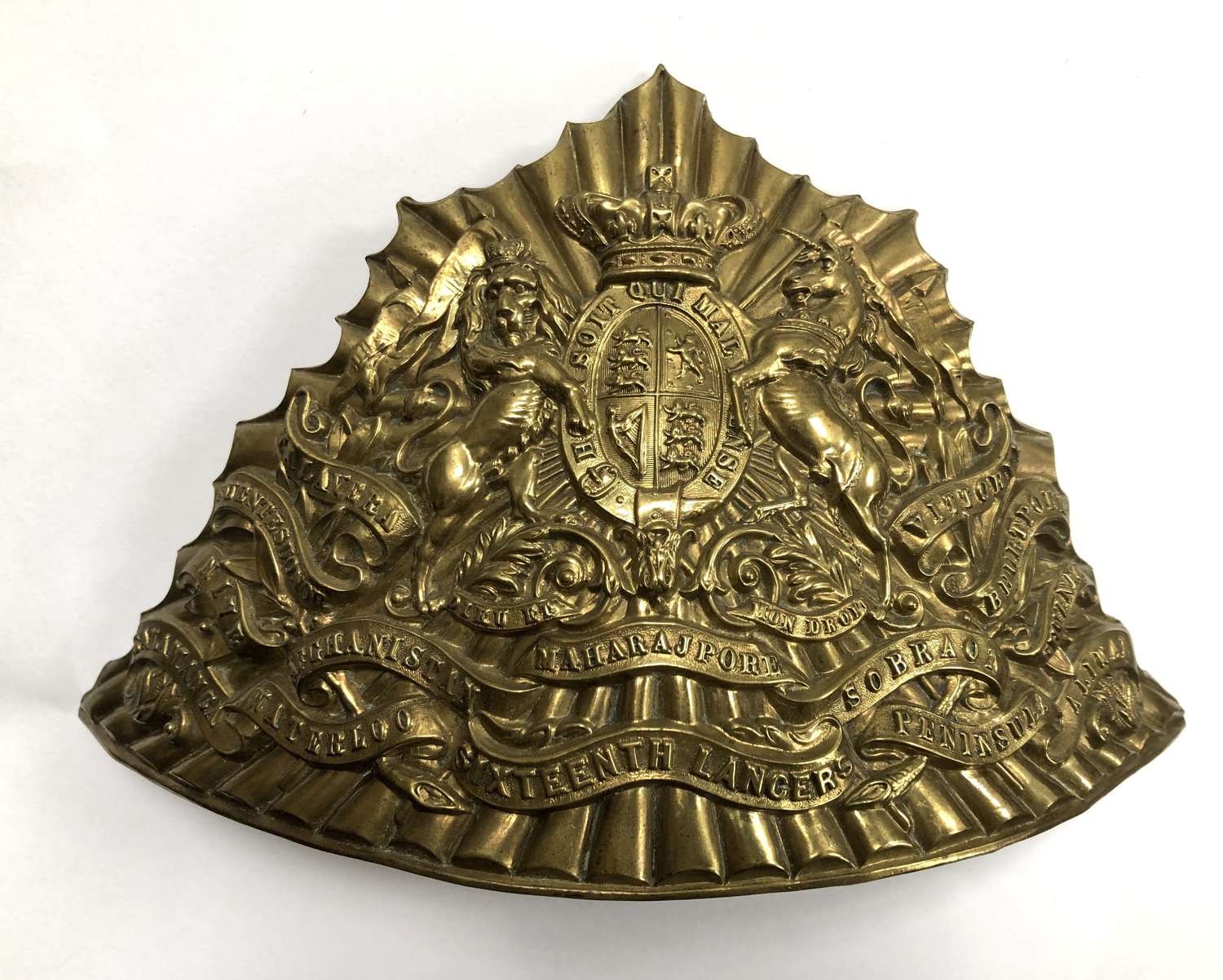 16th Queen’s Lancers Victorian lance cap plate