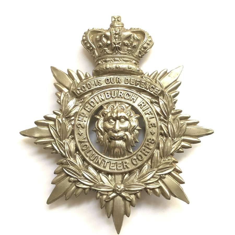 2nd Edinburgh Rifle Volunteer Corps Victorian helmet plate