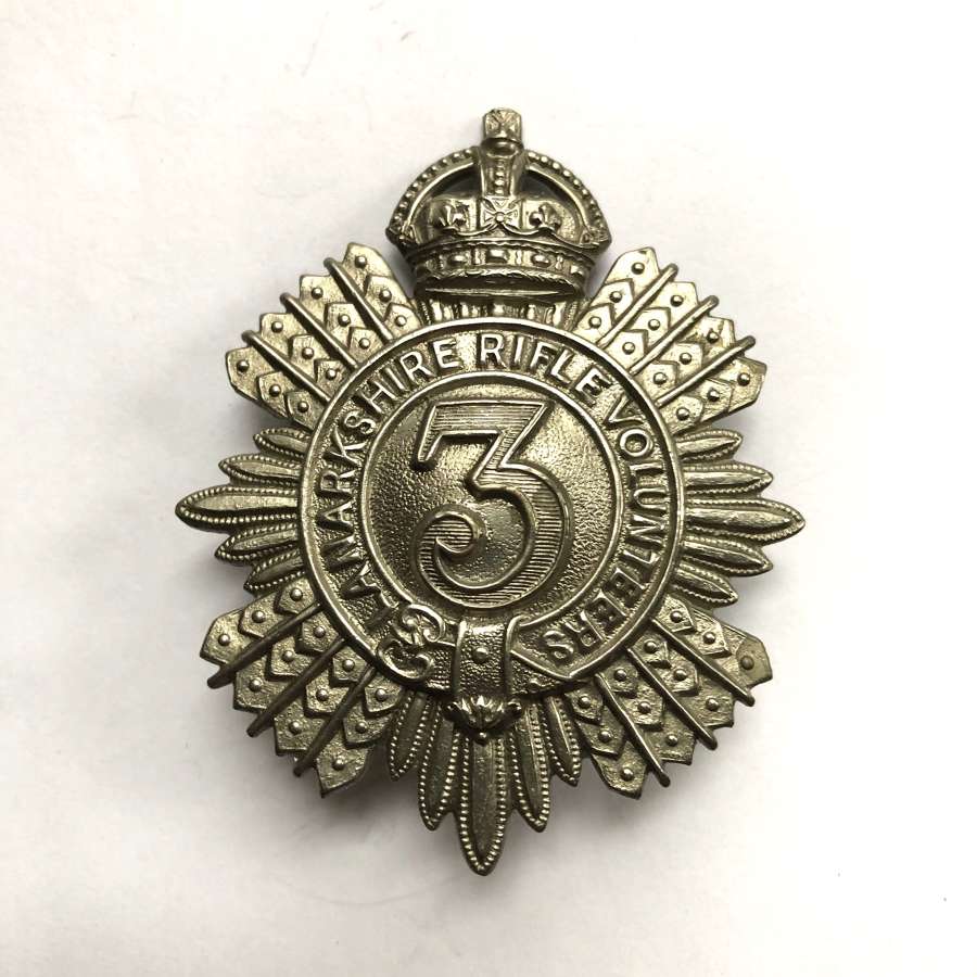 3rd Lanarkshire Rifle Volunteers Edwardian glengarry badge c1901-08