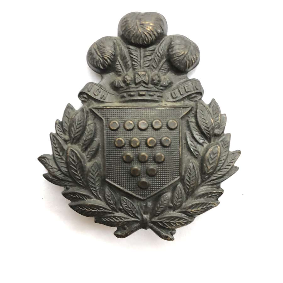 Cornwall Rifle Volunteers Victorian glengarry badge circa 1874-99