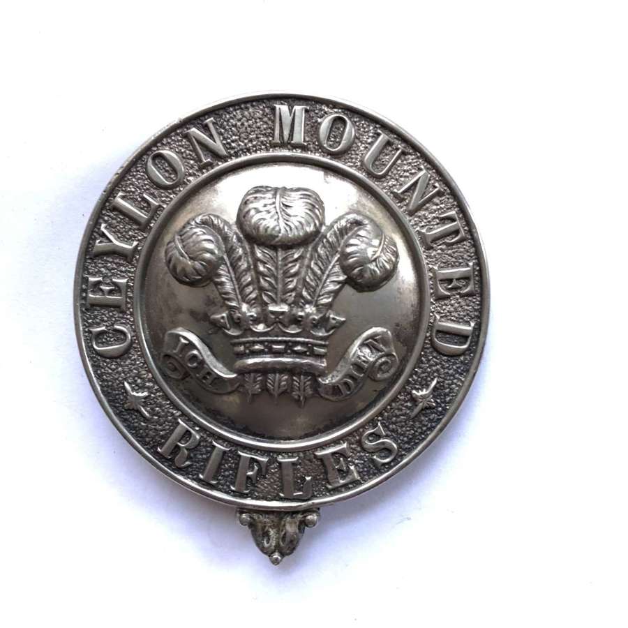 Prince of Wales's Ceylon Mounted Rifles badge.