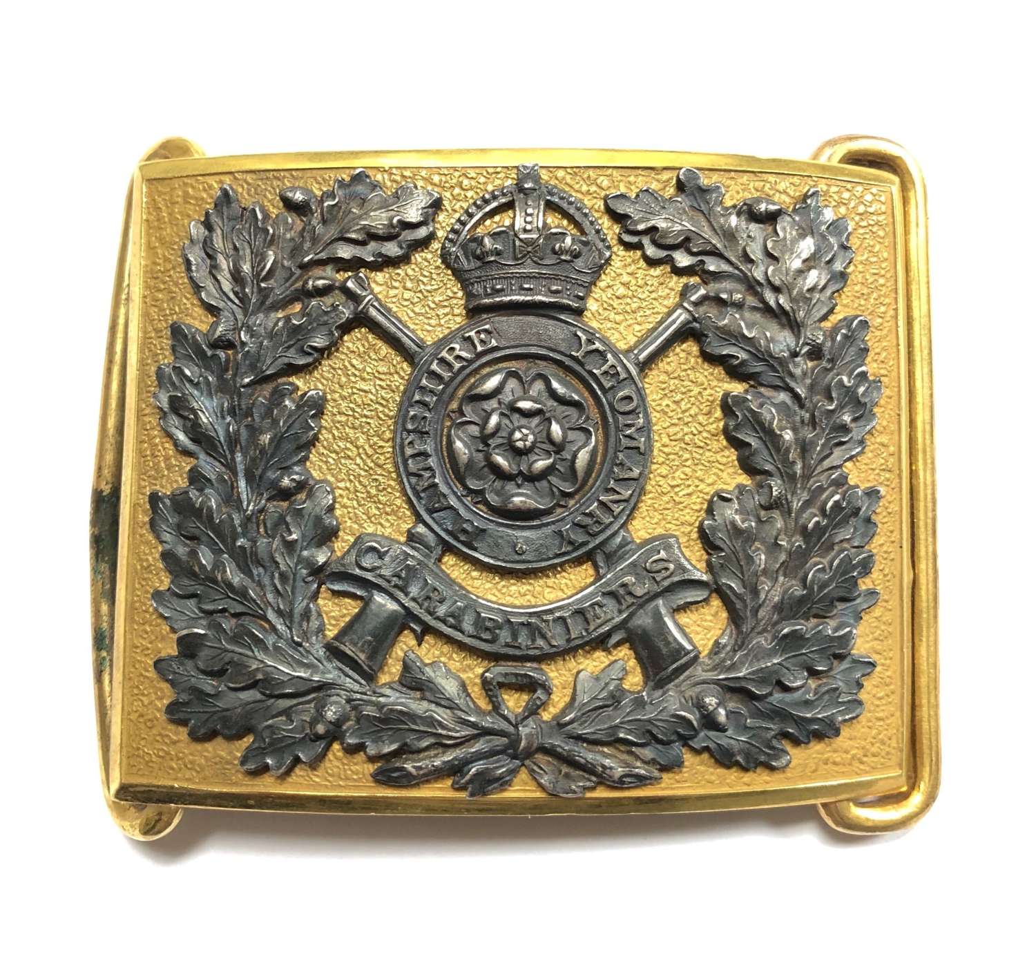 Hampshire Carabiniers Yeomanry Officer’s waist belt plate c1908-14