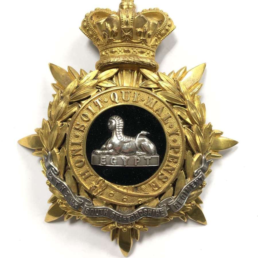 South Staffordshire Regiment Victorian Officer’s helmet plate