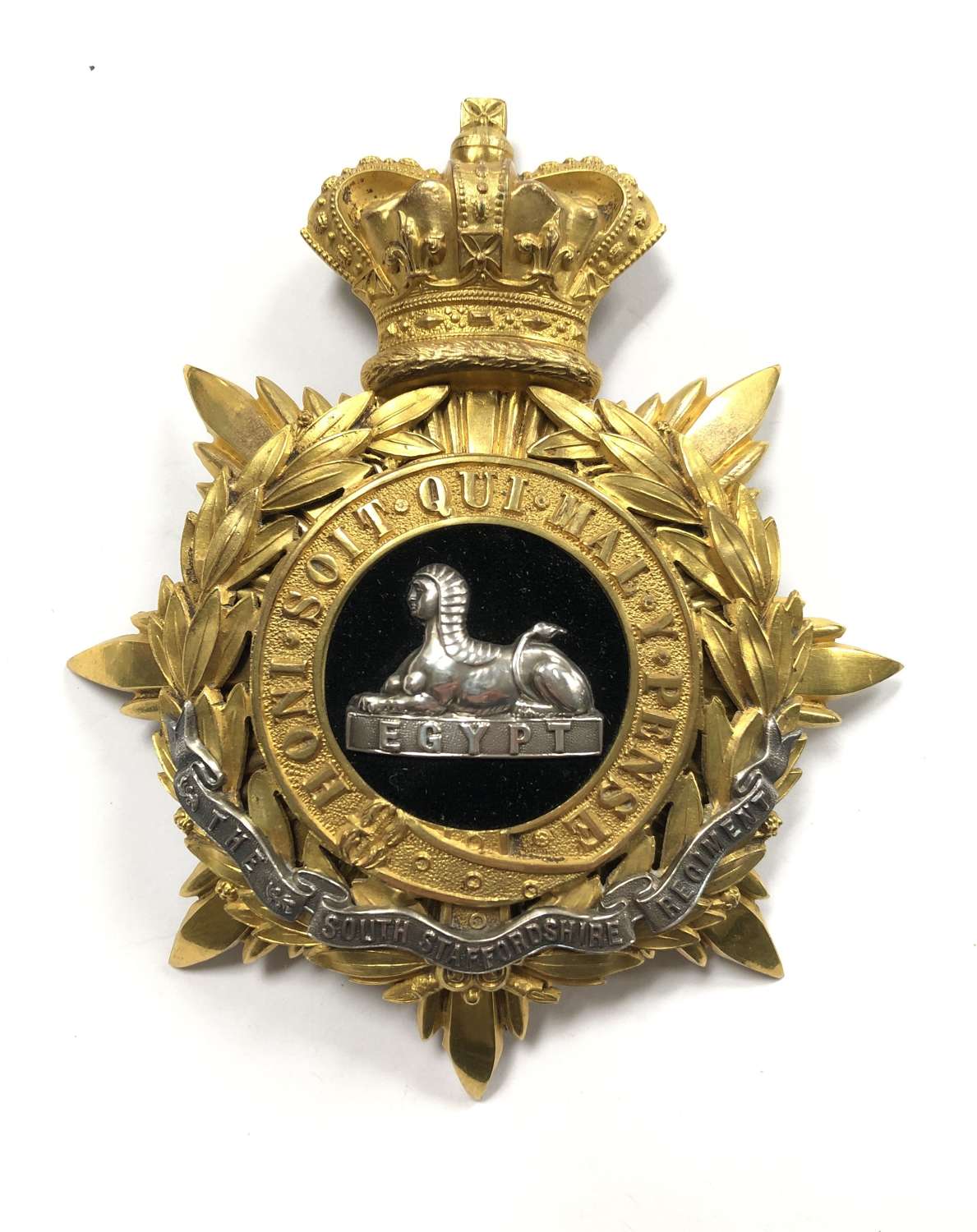 South Staffordshire Regiment Victorian Officer’s helmet plate