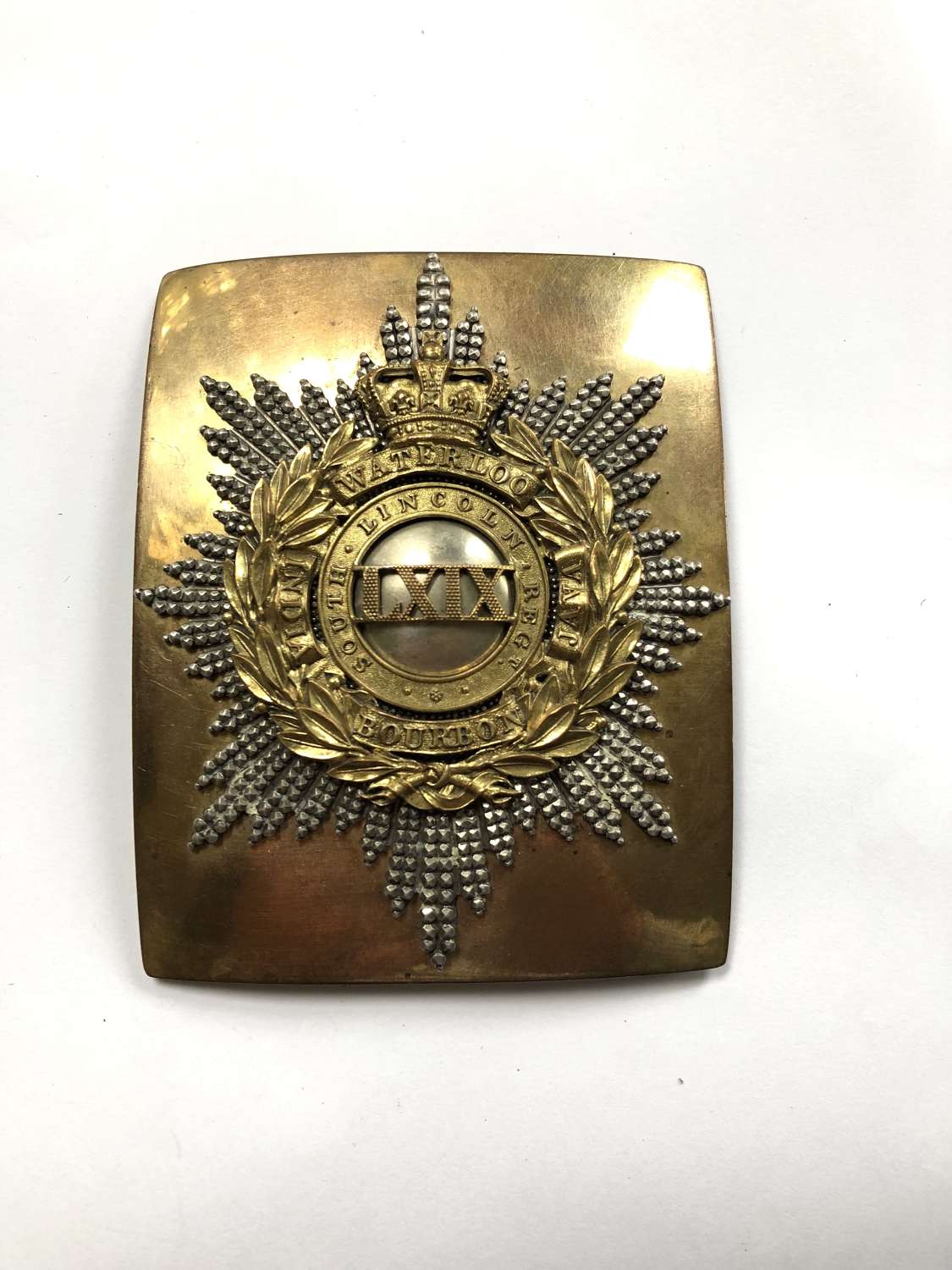69th (South Lincolnshire) Foot Victorian Officer’s shoulder belt plate