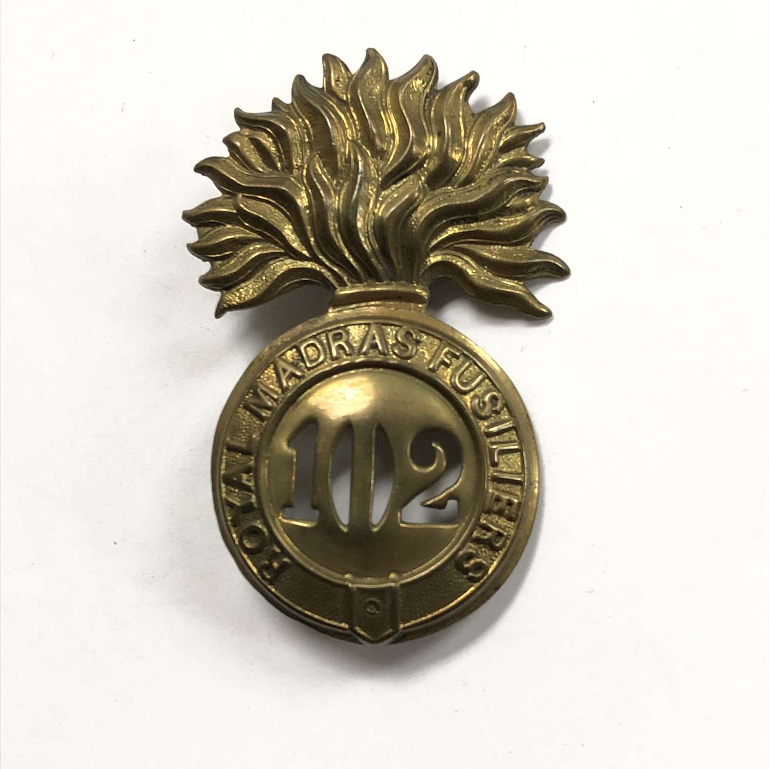 102nd Royal Madras Fusiliers Victorian glengarry badge c1874-81