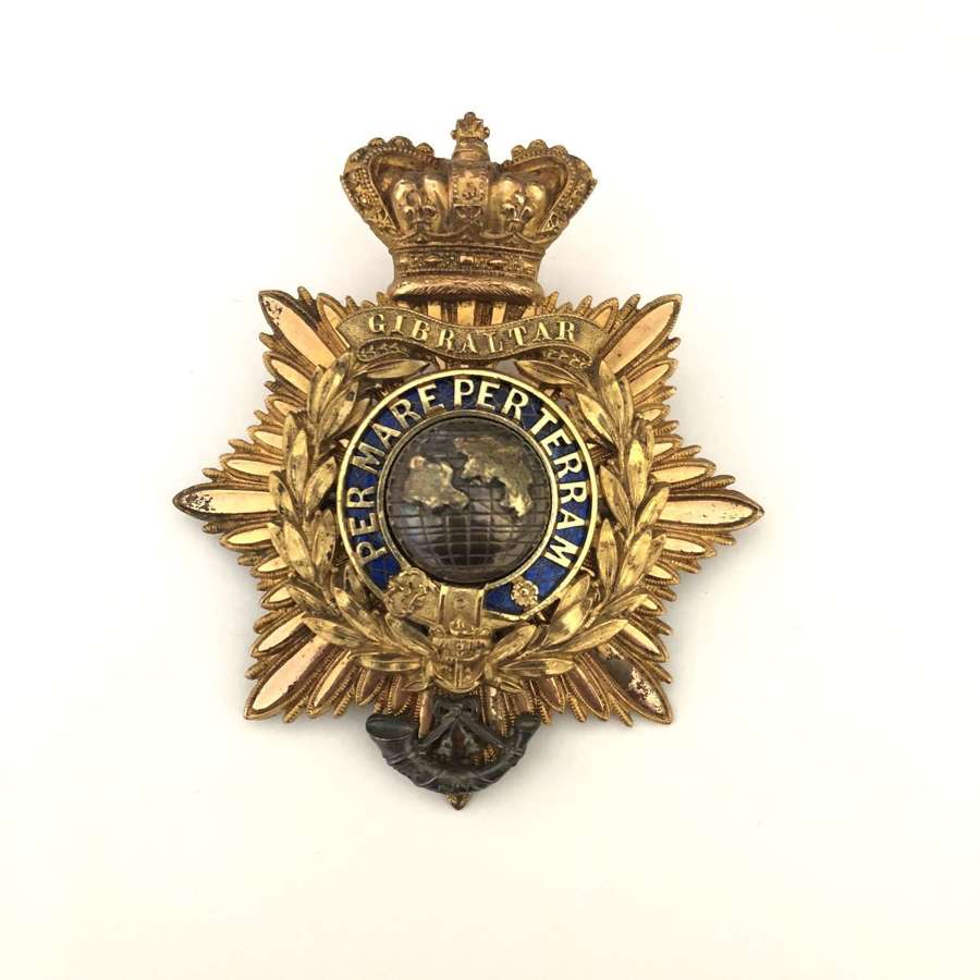 Royal Marine Light Infantry Victorian Officer’s shako plate c1866-78